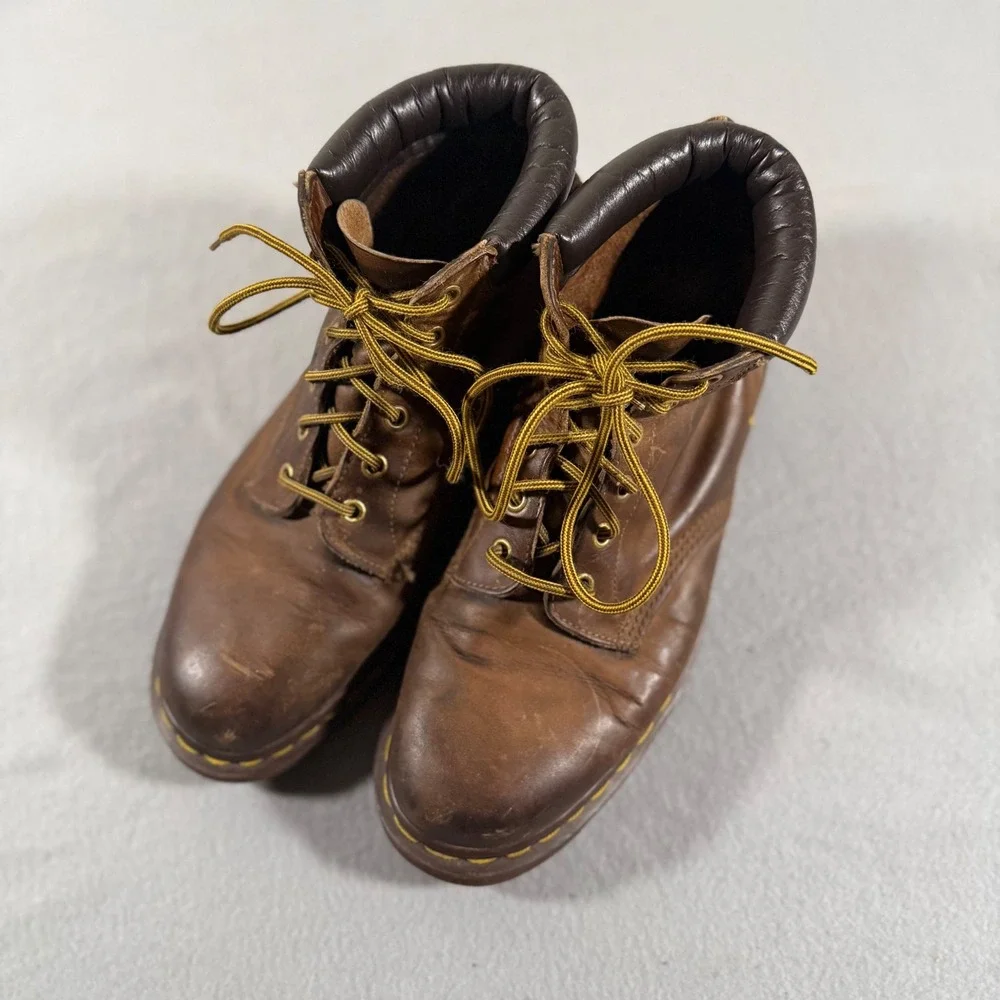 Dr. Martens 939 Made in England Vintage Brown Leather Boots Mens 9